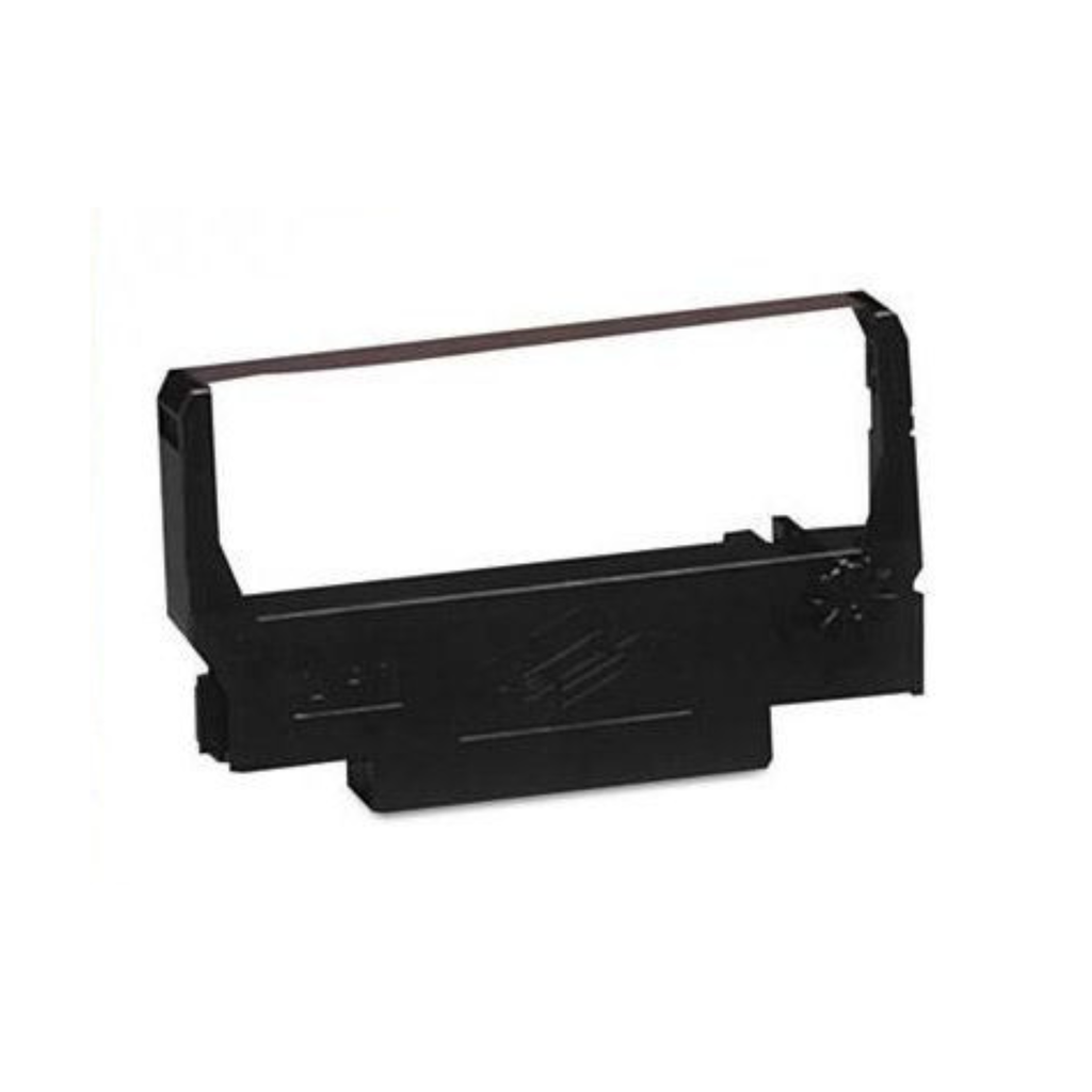 Red and black Epson-compatible ERC 30/34/38 printer ribbon cartridge