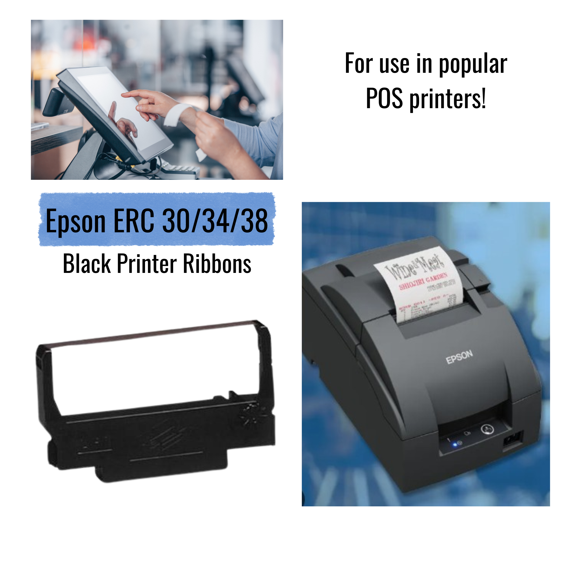 Epson ERC 30/34/38 Printer Ribbons (12 per box)