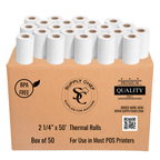 2 1/4″ x 50′ Thermal Receipt Paper (50 Rolls/Case)