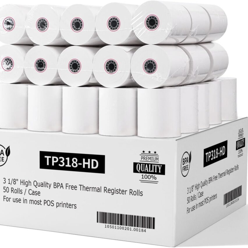 3 1/8″ x 230′ Thermal Receipt Paper (50 Rolls/Case)