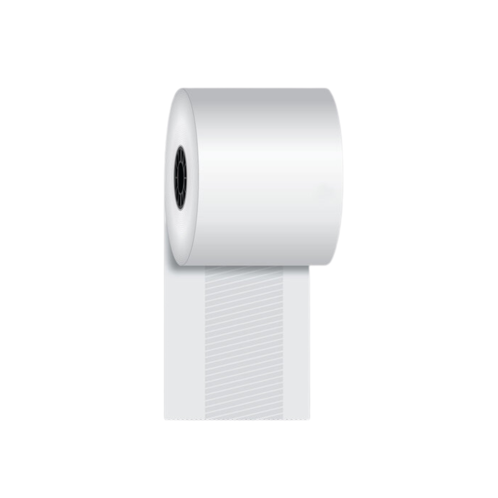 Unrolled 3 1/8-inch Center Sticky thermal paper roll