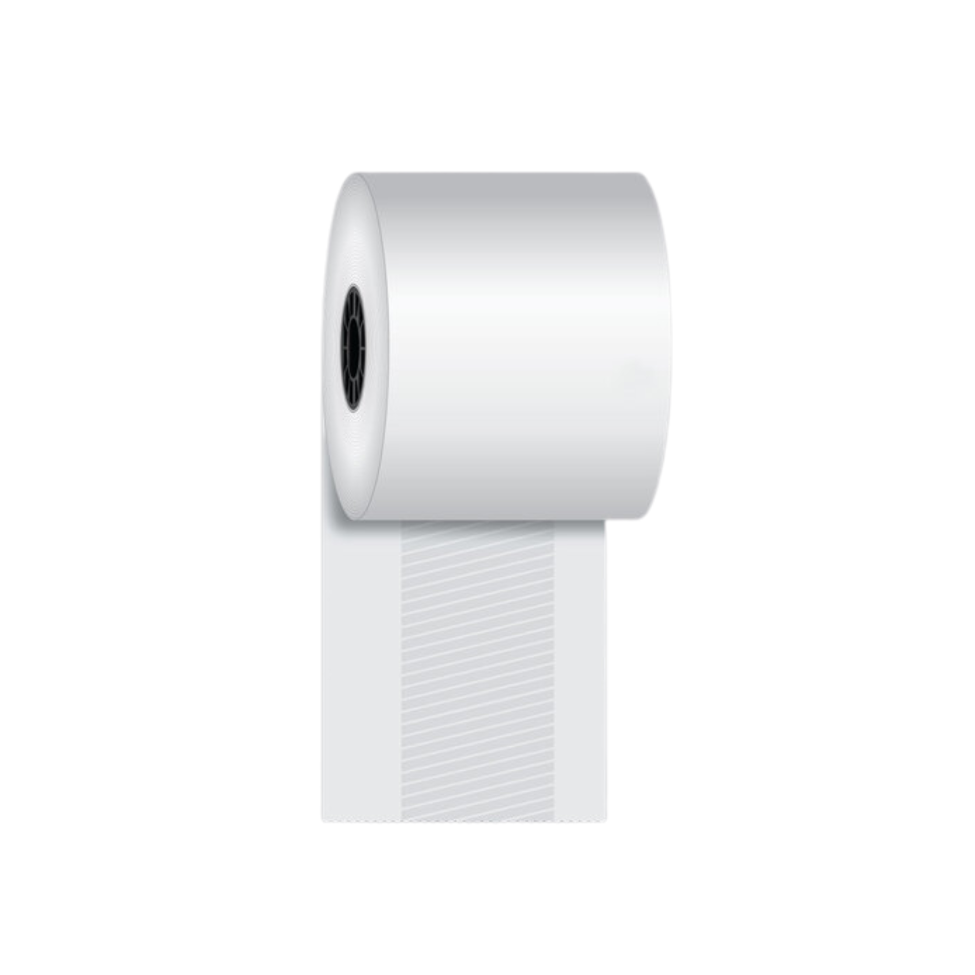 Unrolled 3 1/8-inch Center Sticky thermal paper roll